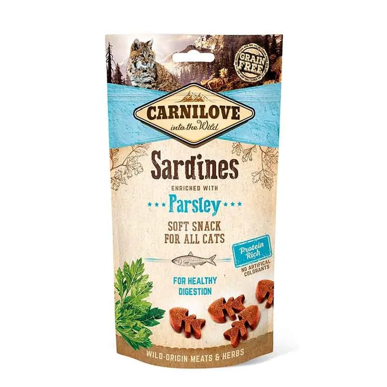Snacks Semi Húmido Para Gatos Sardinha e Salsa