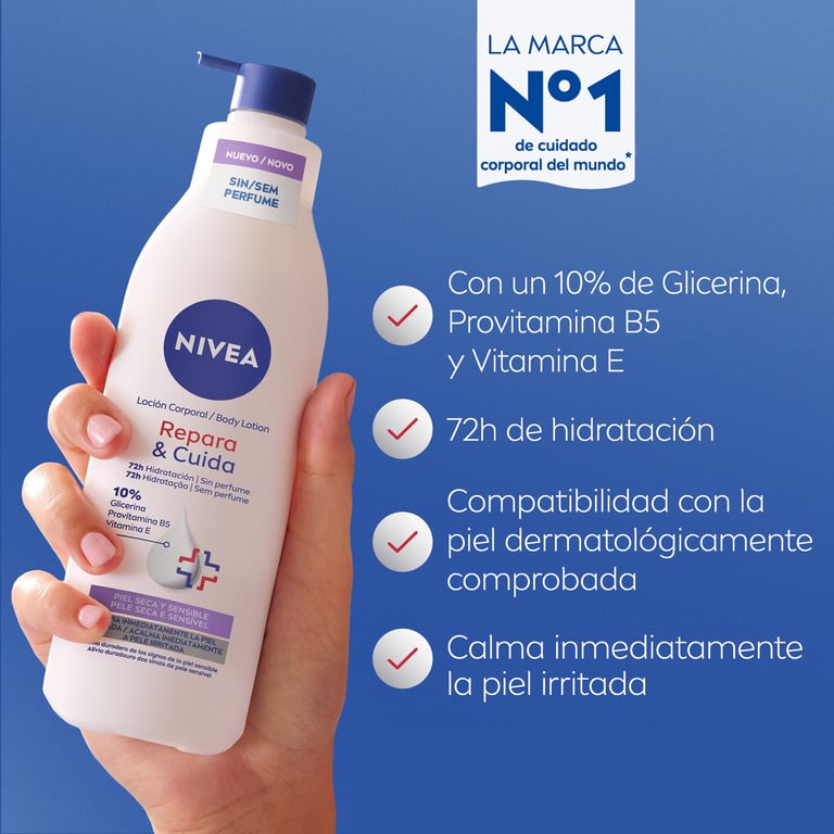 Repara Cuida Body Milk 72H 400 ml de Nivea