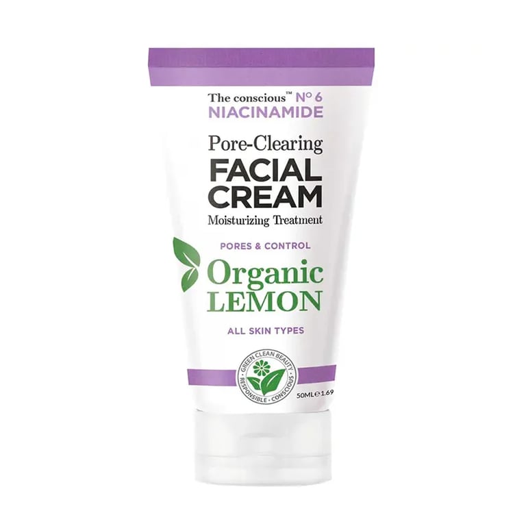 Niacinamide Pore-Clearing Facial Cream Organic Lemon