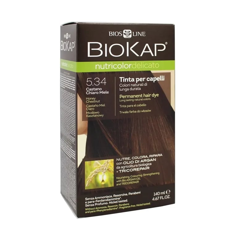 Nutricolordelicato Tinte Castaño Claro Miel Bio 5.34