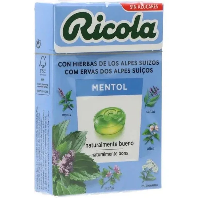 Caramelos De Mentol Sin Azúcar
