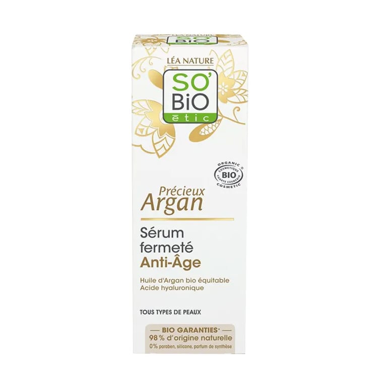 Siero Rassodante Anti-Età Acido Ialuronico e Argan Bio
