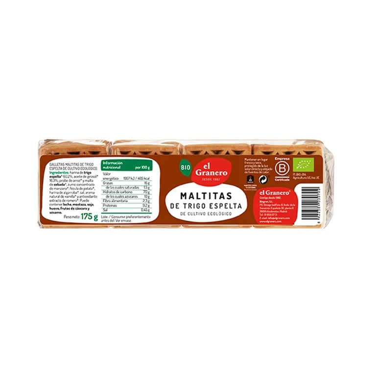 Maltachtige speltkoekjes Bio