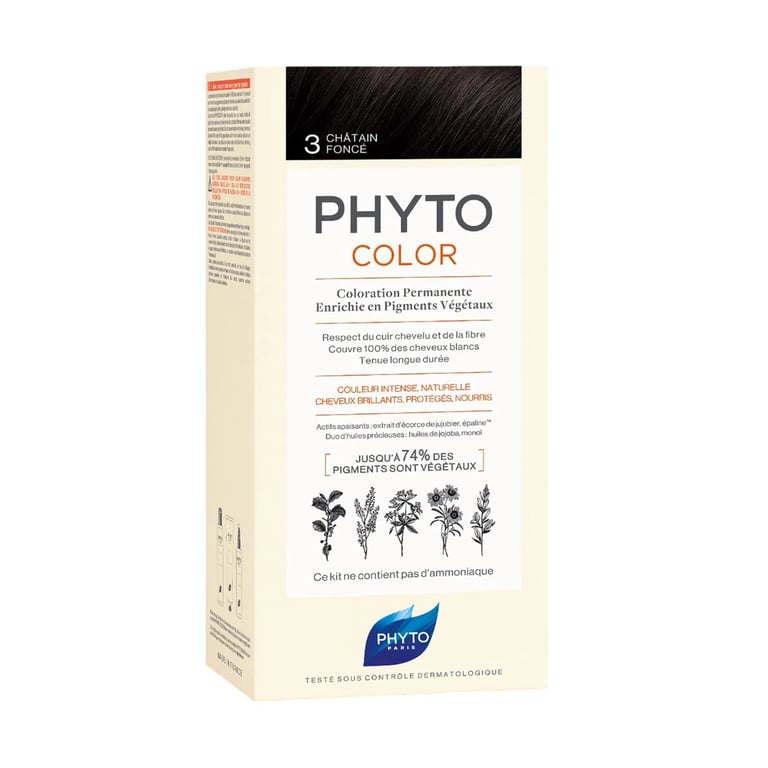 PHYTOCOLOR PERMANENTE KLEURING Nº 3 DONKERBRUIN
