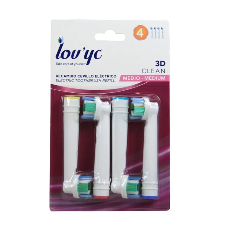 Lovyc Recambio Cepillo Eléctrico 3D Clean Medio