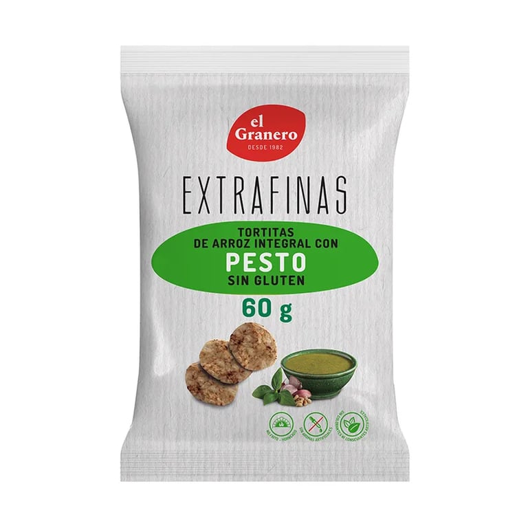 Galettes Très Fines de Riz Complet Pesto Sans Gluten