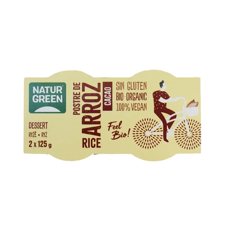 Postre De Arroz Cacao Sin Gluten Bio