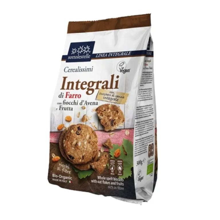Biscuits d'Épeautre Complet avec Avoine et Fruit Bio