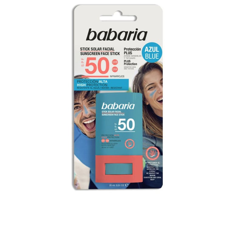 Blauer Gesichts-Sonnenstift SPF50