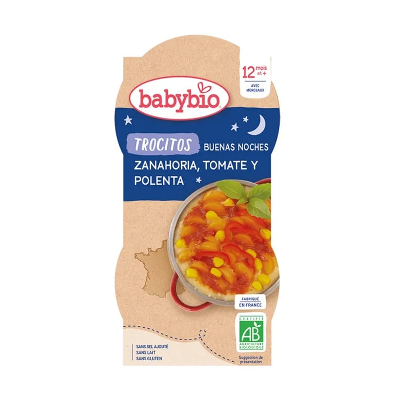 Bonne Nuit Morceaux Carotte Tomate et Polenta