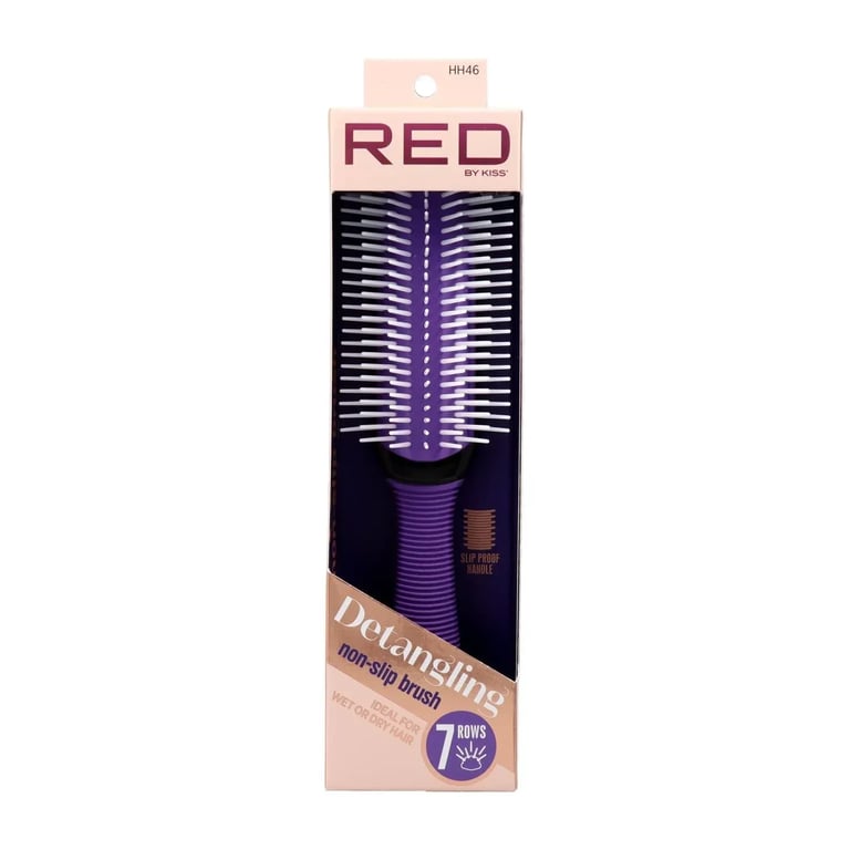 7 Row Detangle Brush Purple Brosse