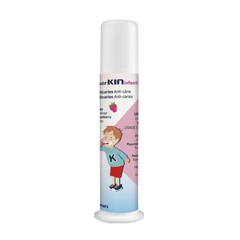 FLUOR KIN INFANTIL PASTA DENTÍFRICA FRESA CON DOSIFICADOR