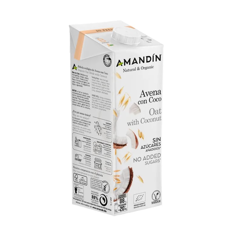 Bebida De Avena Con Coco Ecológica