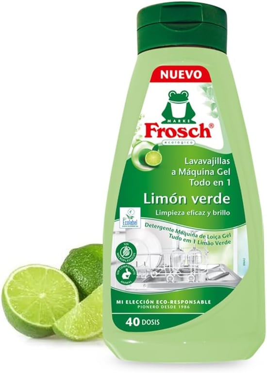 Gel Lavavajillas a Máquina Todo en 1 Limón Verde Eco