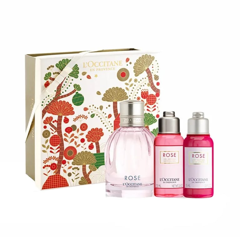 Rose EDT 50 ml + Gel de Douche 75 ml + Body Lotion 75 ml