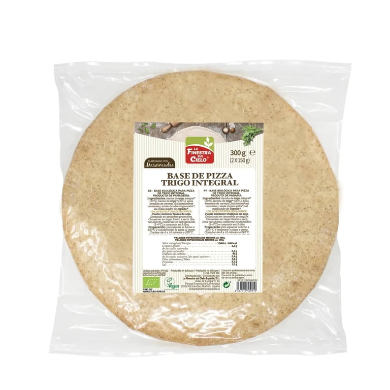 Base De Pizza De Blé Entier Bio Vegan