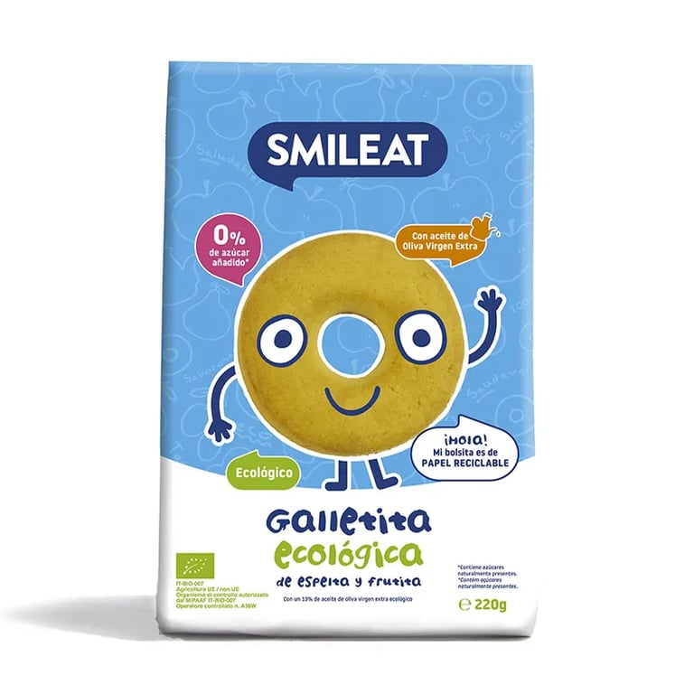 GALLETITAS ECOLÓGICAS  DE ESPELTA Y MANZANA