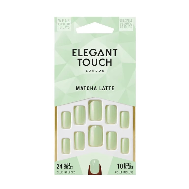 Core Colour Nails With Glue Almond #Matcha Latte