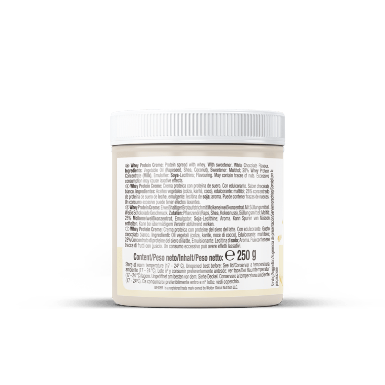 Whey Protein White Spread es una deliciosa crema hiperproteica.