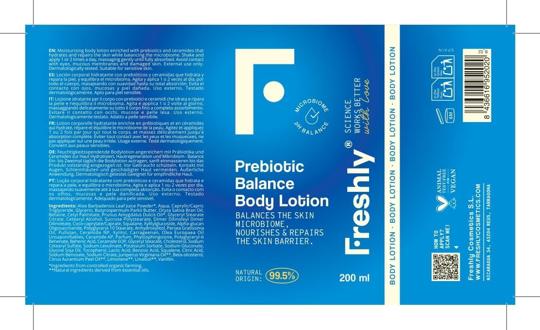 Prebiotic Balance Body Lotion 200 ml de Freshly Cosmetics