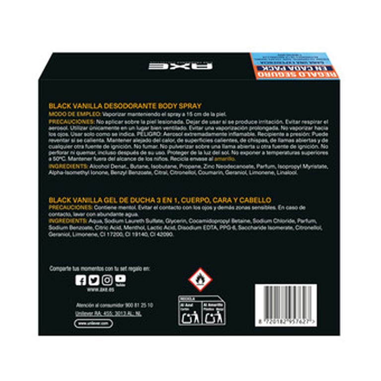 Axe Pack Summer Black Vanilla 3 Stücke von Axe