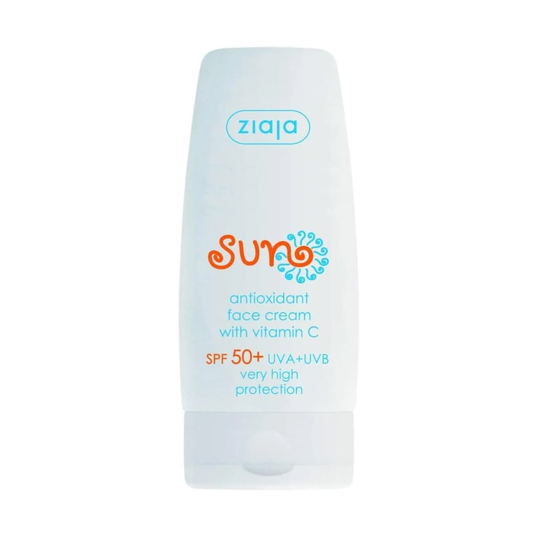 Sun Crema Viso Antiossidante Con Vitamina C SPF50+