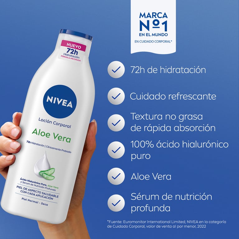 Aloe Vera Feuchtigkeitsspendende Körperlotion Normale bis trockene Haut 400 ml von Nivea