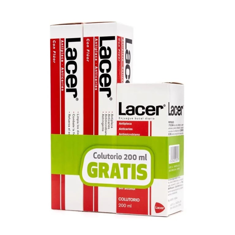 Lacer Dentifricio 2x125 ml + Collutorio 200 ml