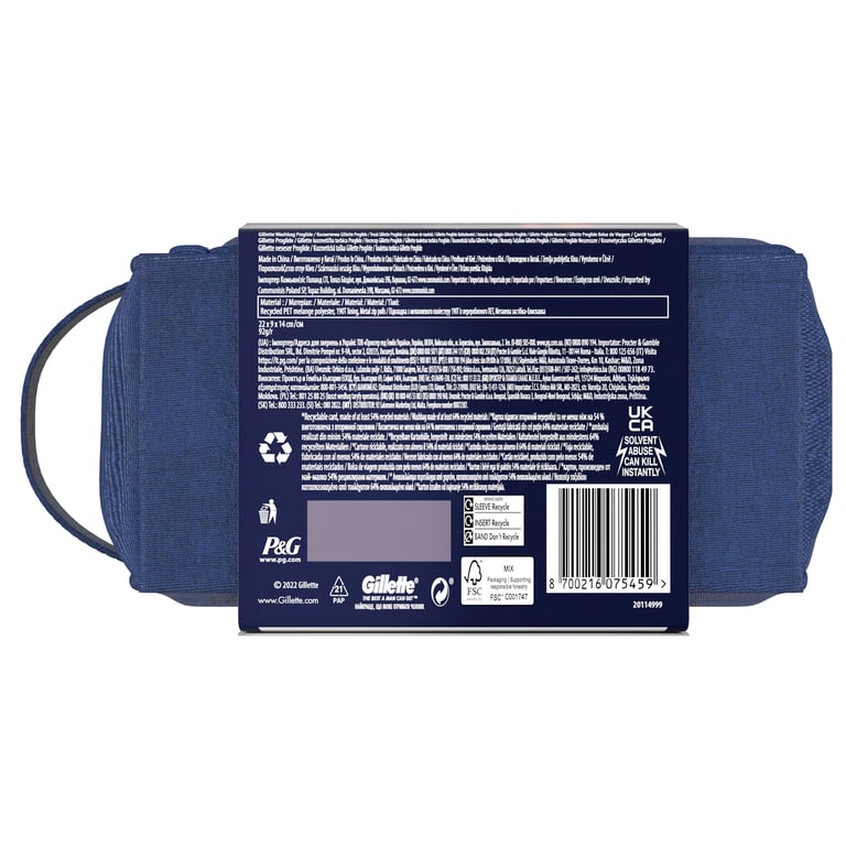 Neceser Maquinilla Proglide Mango + Recambios + Gel 200 ml de Gillette
