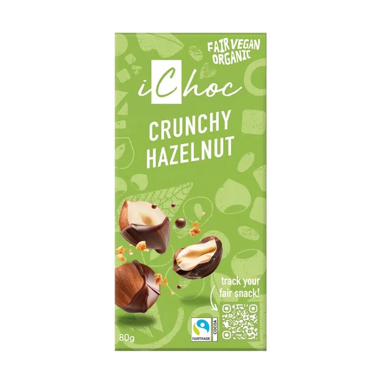 Chocolate Blanco Vegano Y Crocante De Avellana Bio