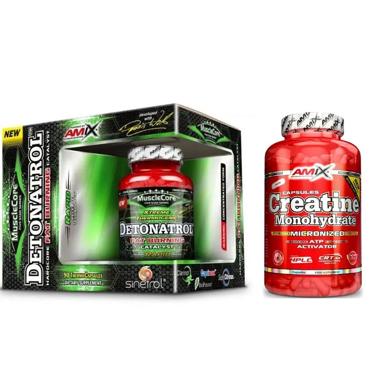 Pack Cadeau Detonatrol 90 Gélules + Créatine Monohydratée 30 Gélules