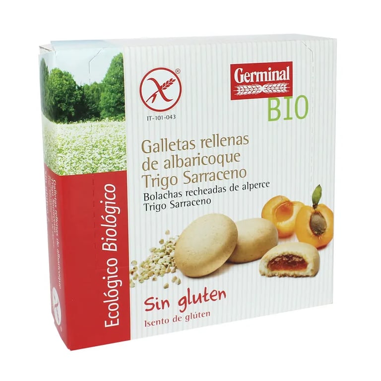 Biscotti Ripieni All’Albicocca Grano Saraceno Senza Glutine Bio