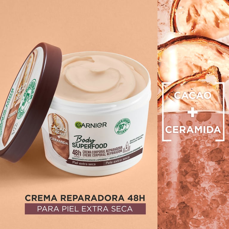 Body Superfood Cacao + Céramide 380 ml de Garnier