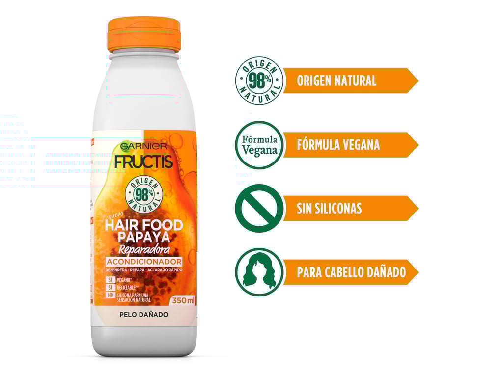 Fructis hair Food Papaia Condicionador Reparador 350 ml da Garnier