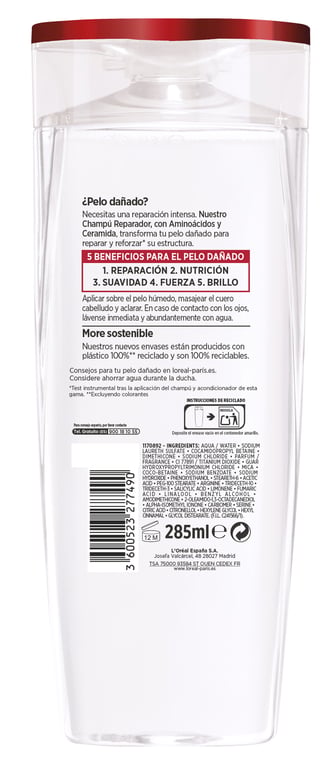 Elvive Total Repair 5 Champú Reparador 285 ml de L'Oreal Paris