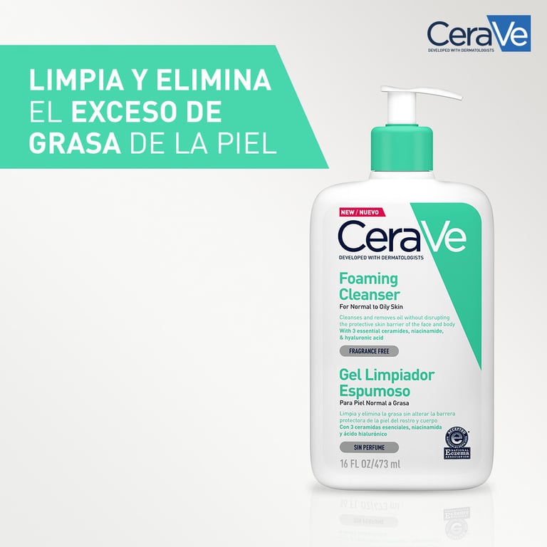 CERAVE GEL NETTOYANT MOUSSANT 473 ml - imagen 6 de 13