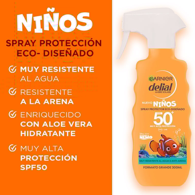 Enfants Spray Protection Bio Nemo SPF50+ 300 ml de Delial