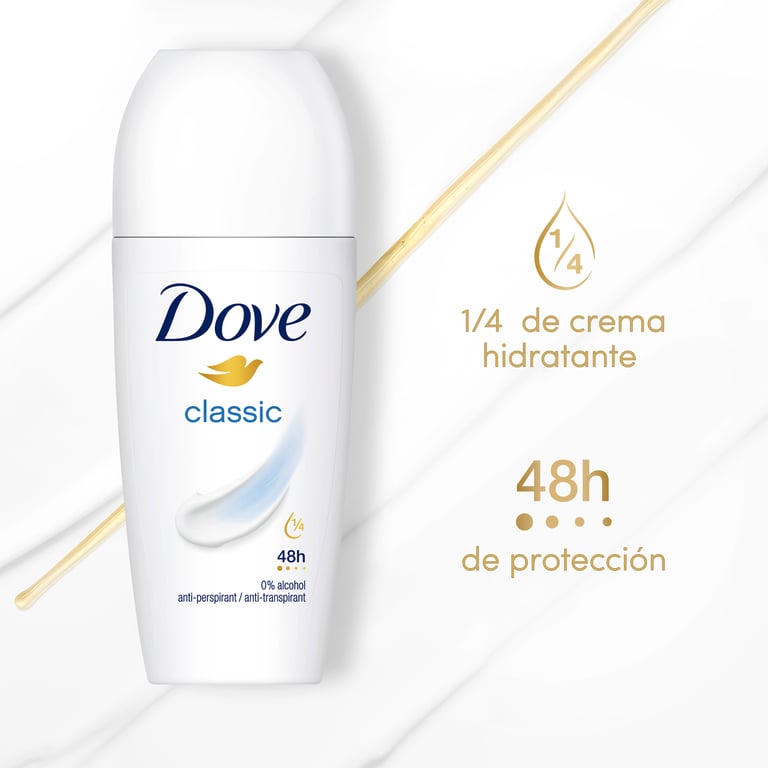 Classic Déodorant Roll-On 48H 50 ml de Dove