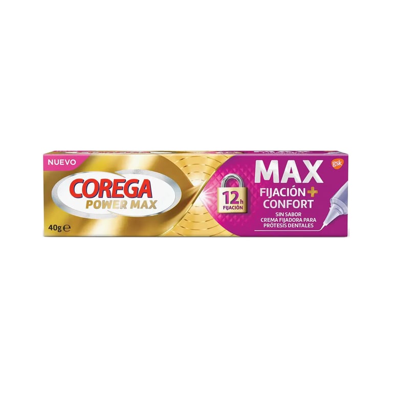 Max Fijación + Confort Crema Prótesis Dentales
