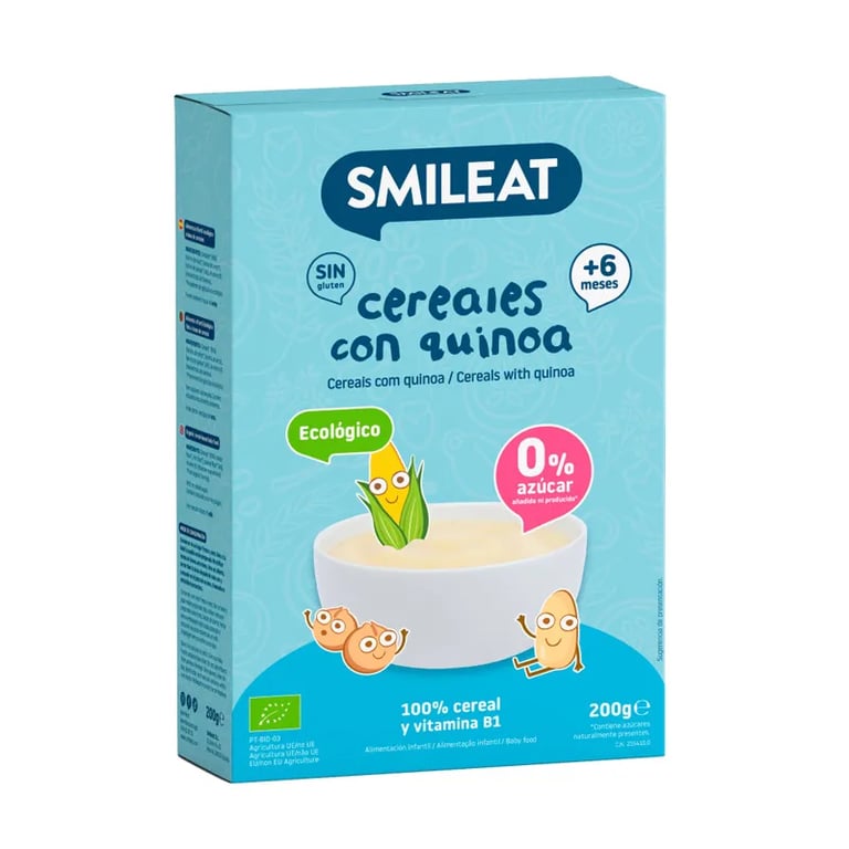 PAPILLA ECOLÓGICA CEREALES SIN GLUTEN CON QUINOA +4M