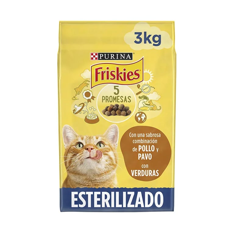 Gatos Esterilizados Con Pavo y Verduras 3 Kg