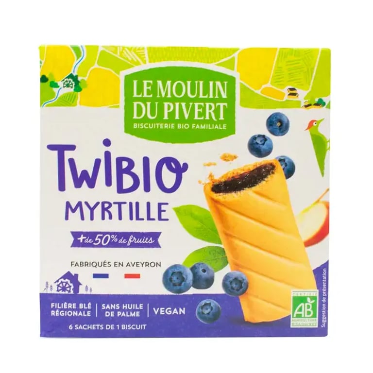 Twibio Galletas Rellenas Arándanos Bio