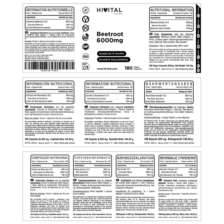 Betterave 6000 mg - imagen 2 de 2