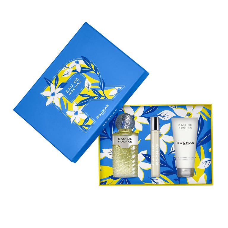 Eau De Rochas EDT 100 ml + EDT Mini 10 ml + Body Lotion 100 ml Lot de Rochas