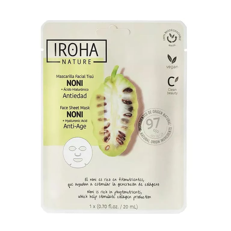 Maschera Viso Anti-Età Noni e Acido Ialuronico
