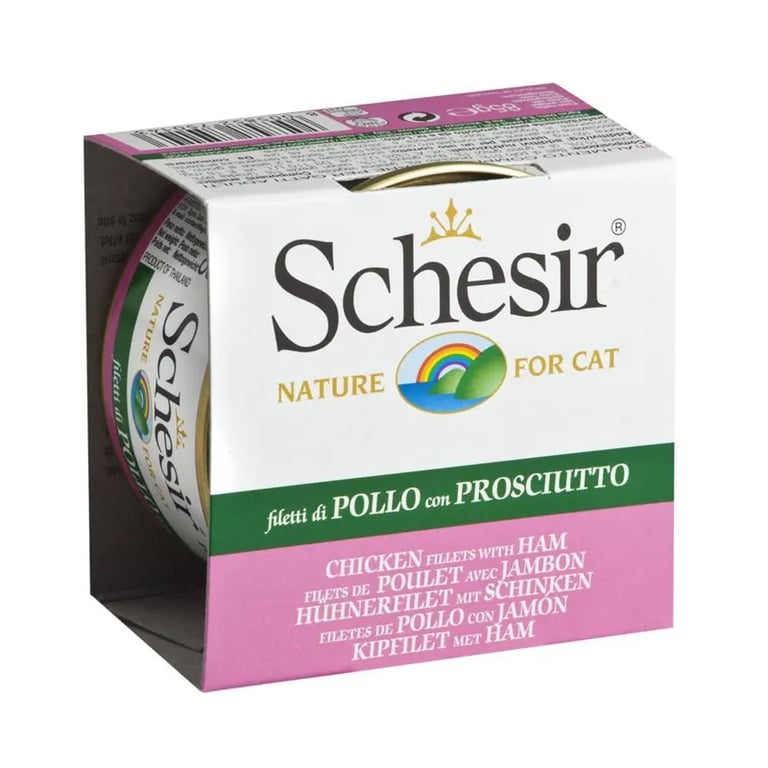 Natte Voeding Voor Katten Kipfilets Met Ham 1 Blik Van 85g