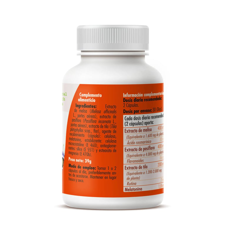 Mélatonine Mélisse + Passiflore + Tilleul 650 mg - imagen 4 de 5