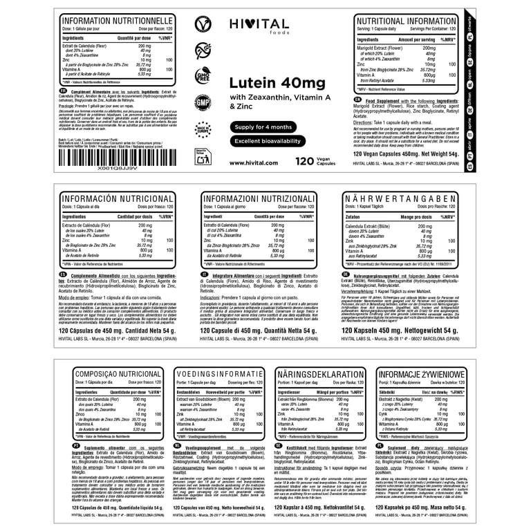 Lutein 40mg - imagen 2 de 2