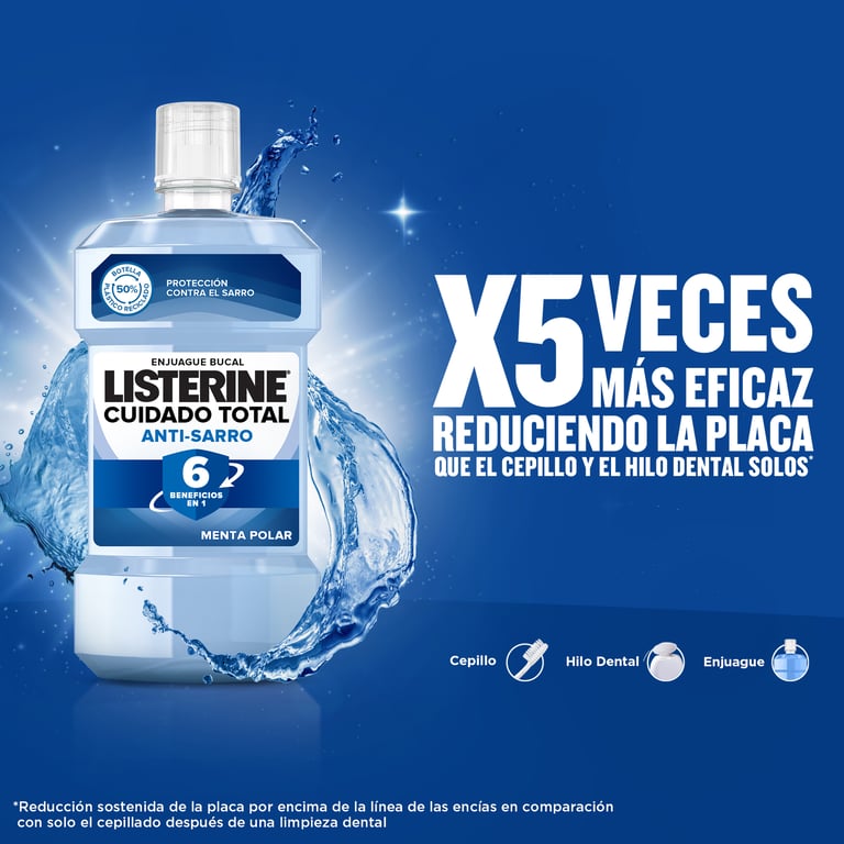 Cuidado Total Antisarro 500 ml de Listerine - imagen 6 de 8