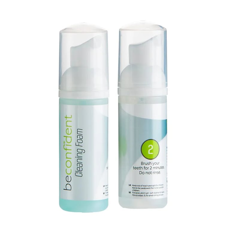 Zahnweiß-Doppelreinigungsschaum 50 ml + Reinigungsmilch 50 ml